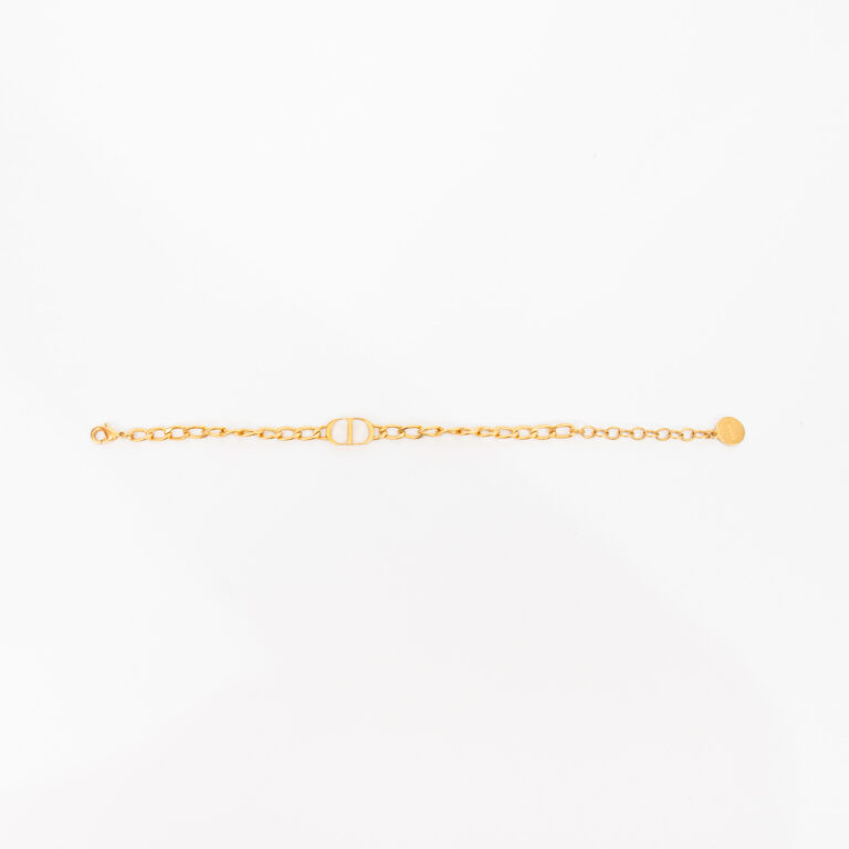 Pulsera Christian Dior CD Icon de oro de 18 cm – el gabinete de lujo