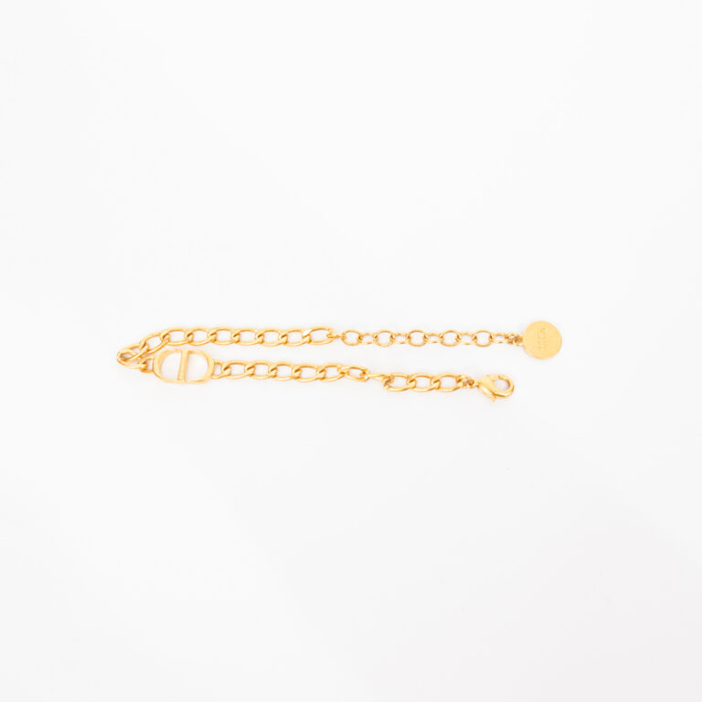 Pulsera Christian Dior CD Icon de oro de 18 cm – el gabinete de lujo