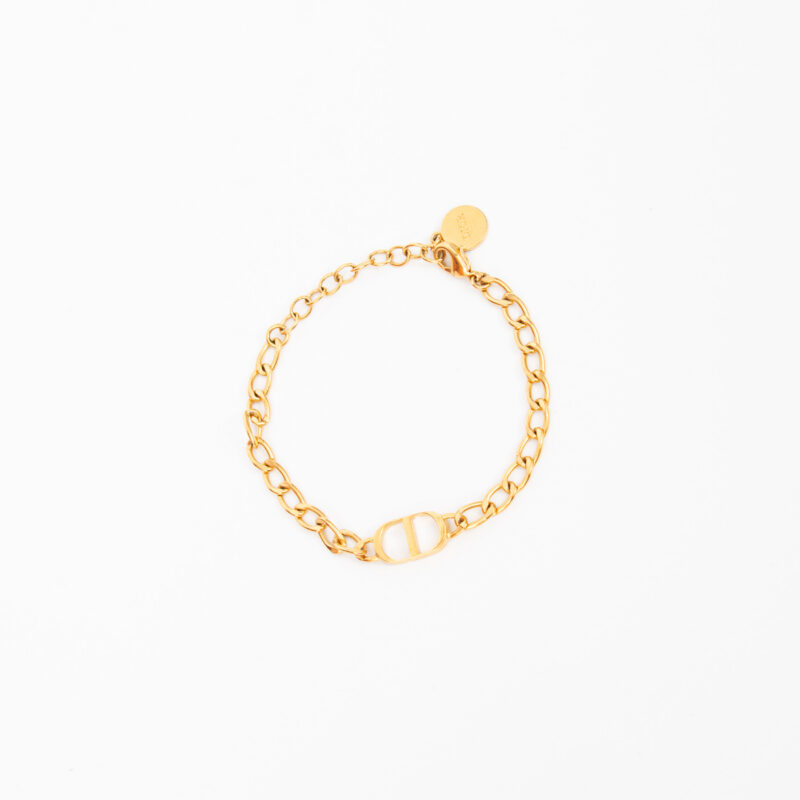 Bracelet chaîne Christian Dior CD Icon, or, 18 cm – Image 4