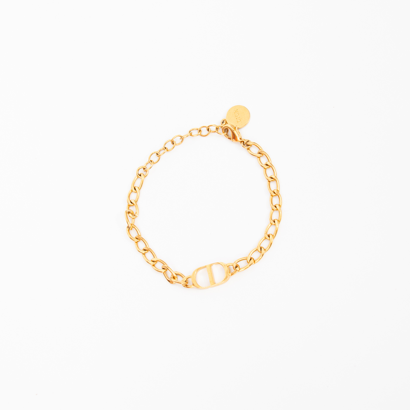 Bracelet chaîne Christian Dior CD Icon, or, 18 cm – Image 4