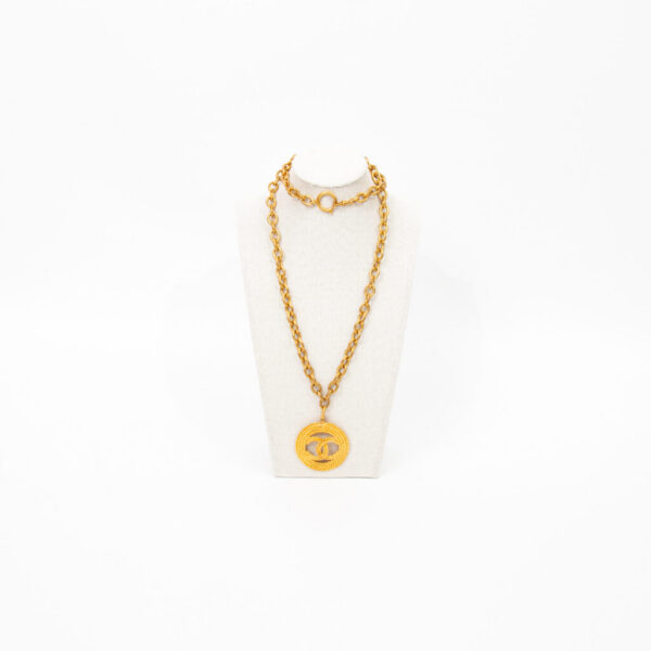 Collier Chanel Coco Mark 28, métal plaqué or, or