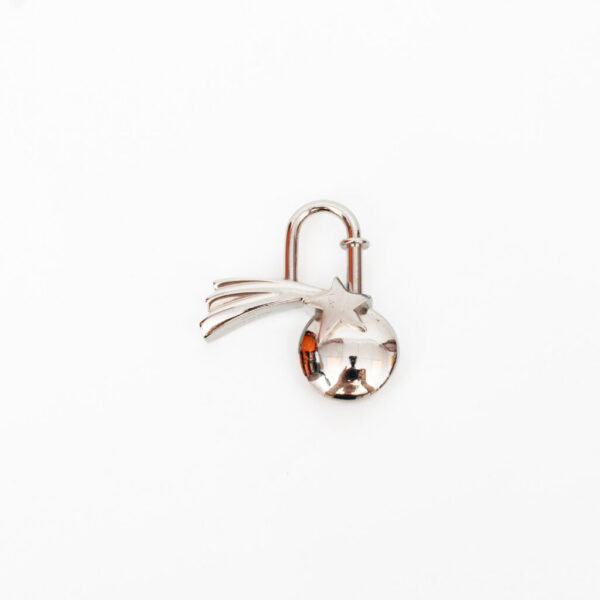 Breloque Hermès Étoile Filante Cadena Fermoir Métal Plaqué Argent