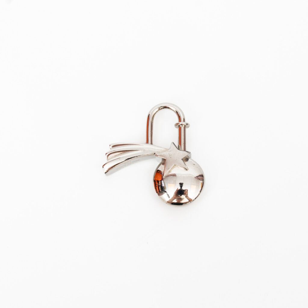 Hermès Charm Shooting Star Cadena Lock Versilbertes Metall Silber