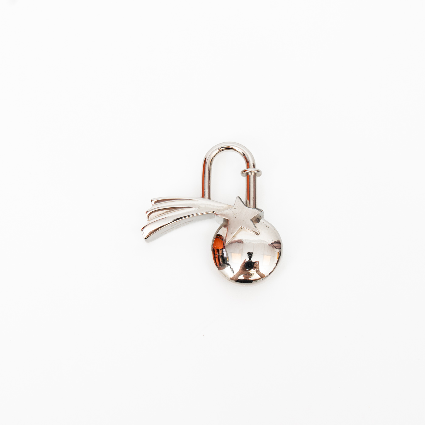 Breloque Hermès Étoile Filante Cadena Fermoir Métal Plaqué Argent