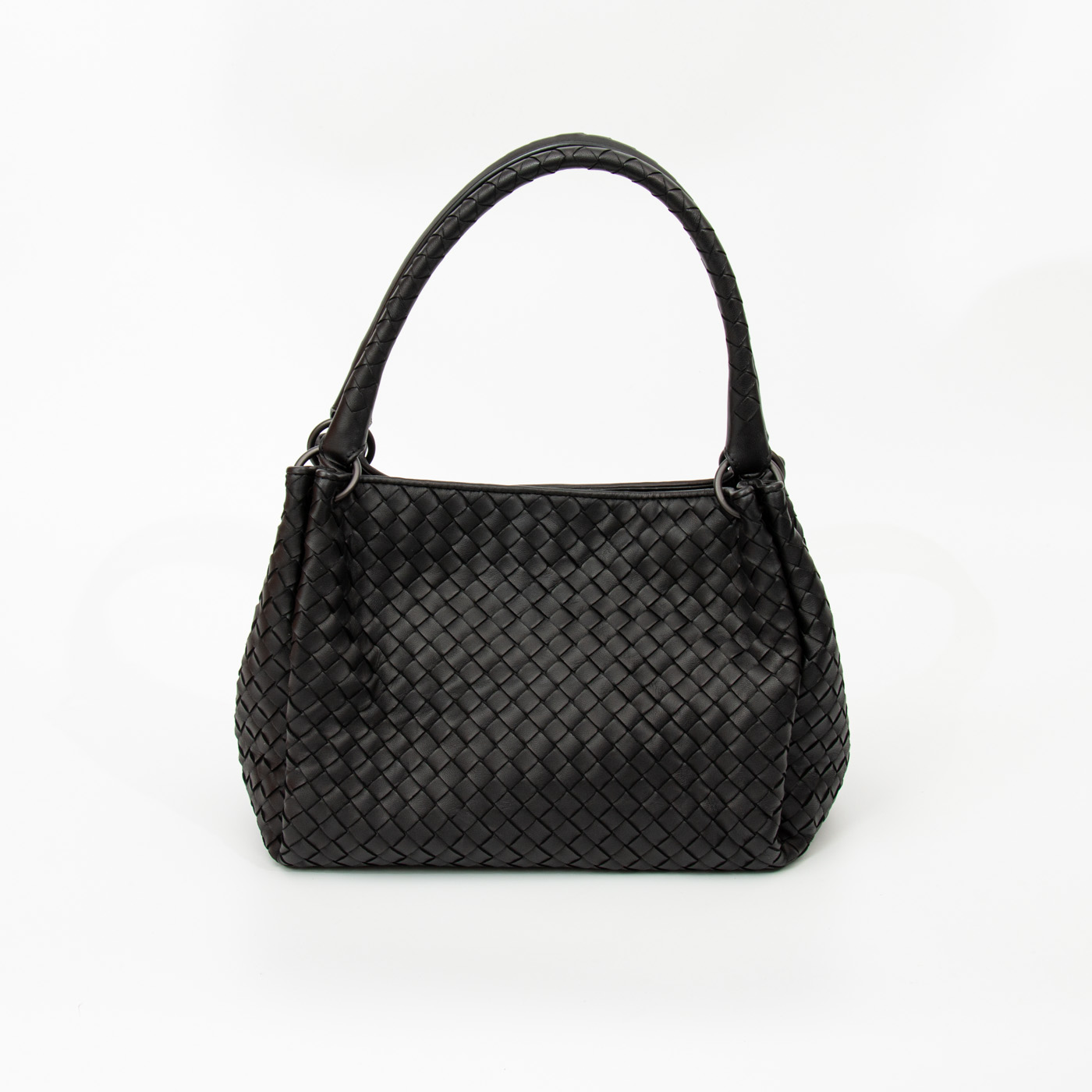 Bottega Veneta Tasche 2way Intrecciato Schwarz Mit Schwarzer Hardware – Bild 2