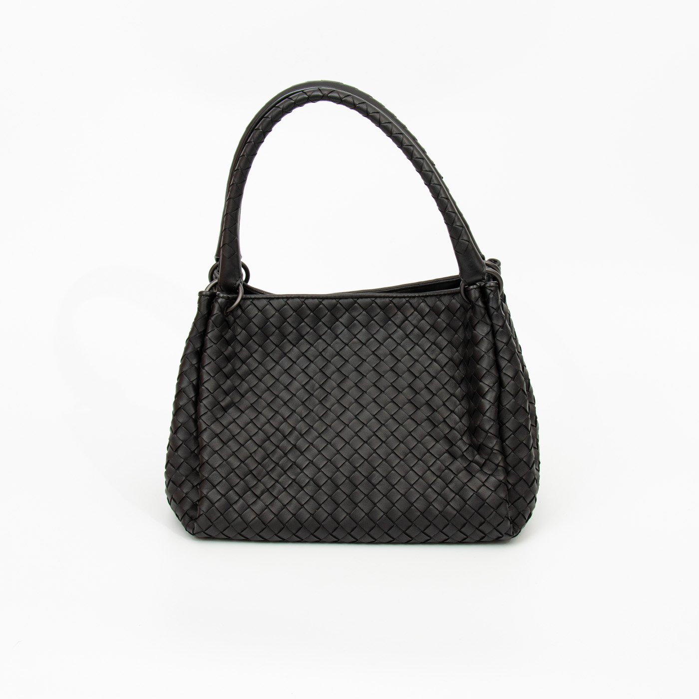 Bottega Veneta Tasche 2way Intrecciato Schwarz Mit Schwarzer Hardware – Bild 5