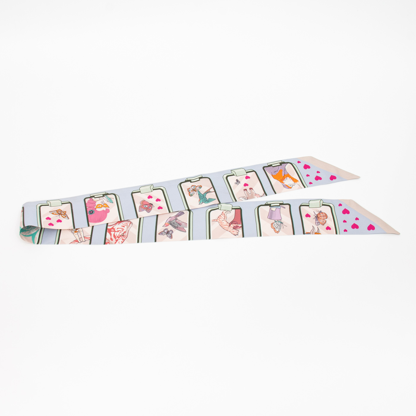 Hermès Twilly Harnais de Coeur Soie Multicolore – Image 3