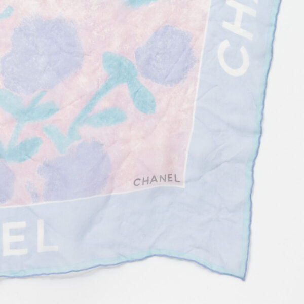 Chanel Schal Seide Blau