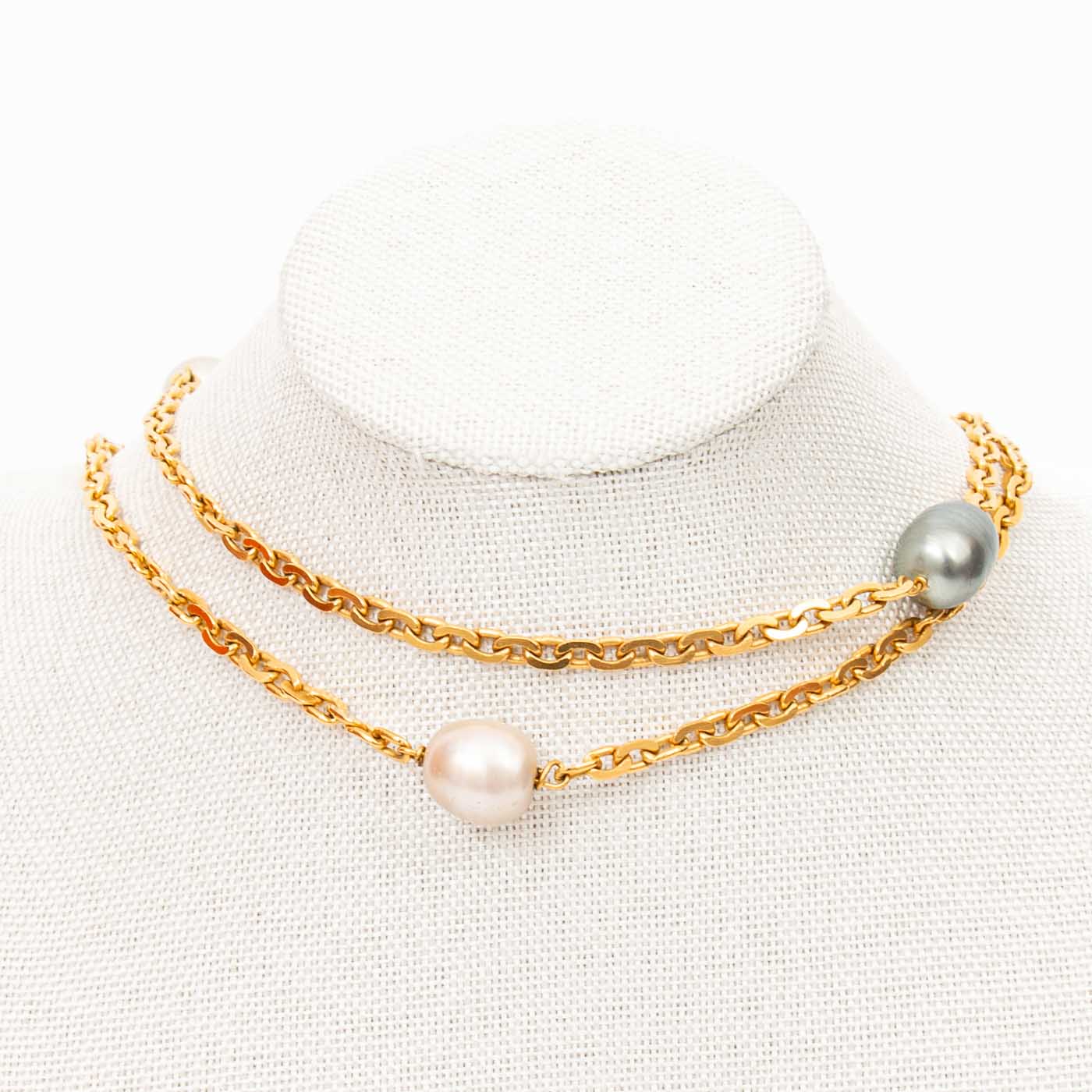 Collier de perles Chanel, or, vintage – Image 3