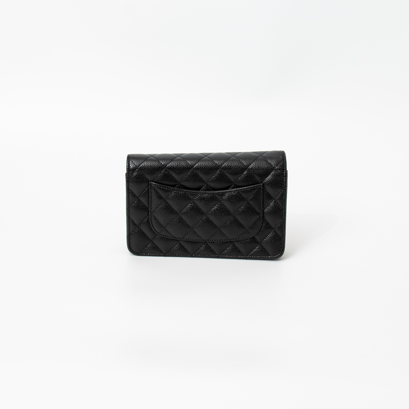 Chanel Wallet on Chain Classic Caviar Leder Schwarz mit Turnlock in Gold – Bild 4
