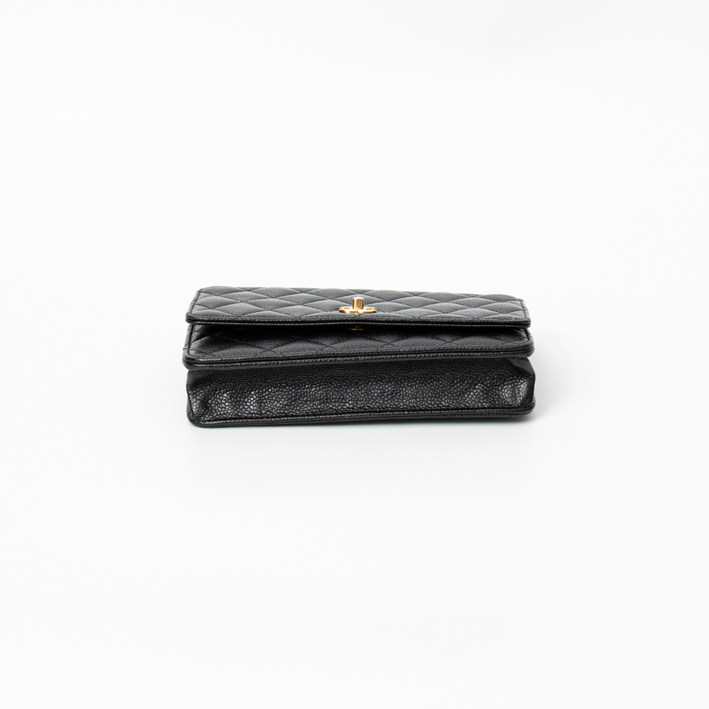 Chanel Wallet on Chain Classic Caviar Leder Schwarz mit Turnlock in Gold – Bild 5