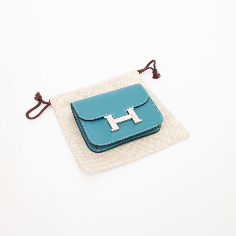Hermès Constance Geldbörse Bleu mit Palladium Hardware – Bild 1
