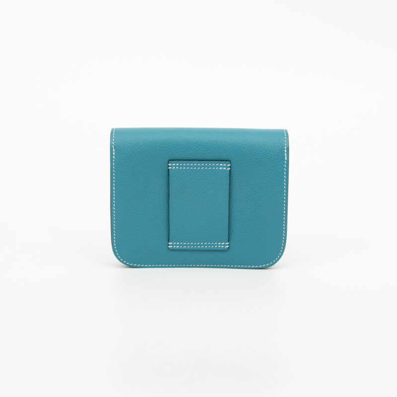 Hermès Constance Geldbörse Bleu mit Palladium Hardware – Bild 3