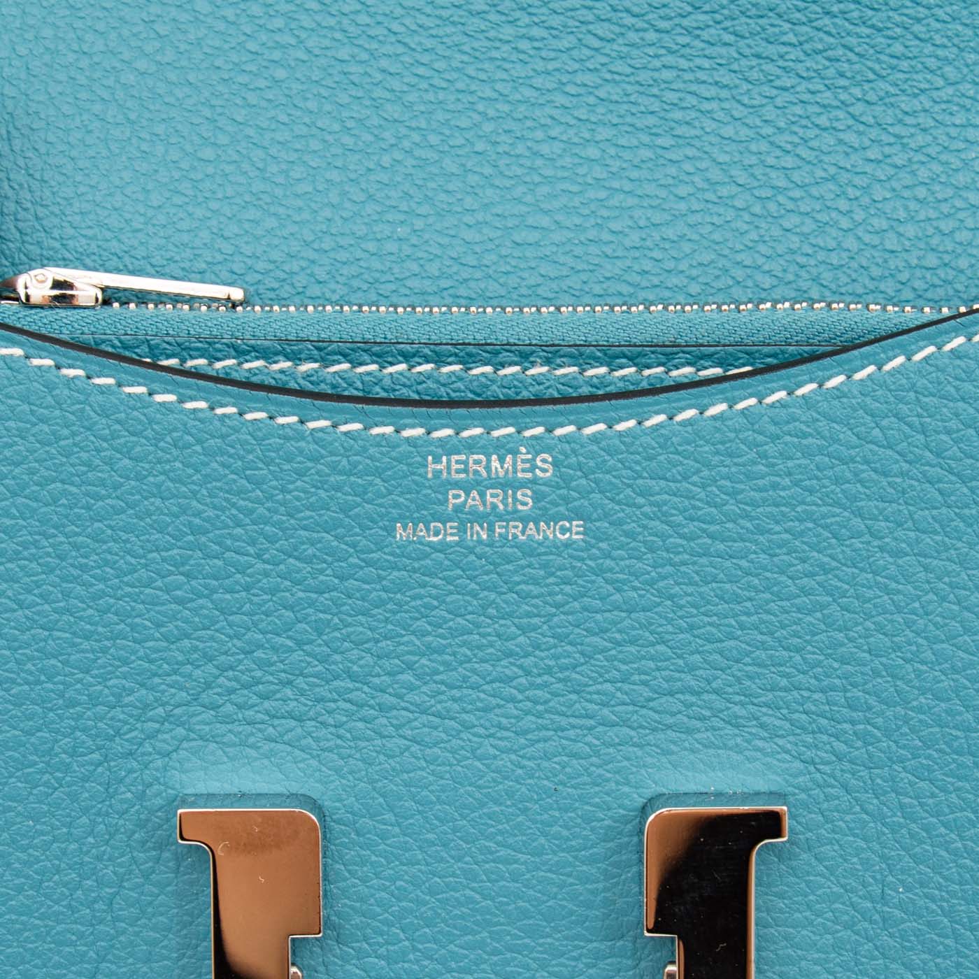 Hermès Constance Geldbörse Bleu mit Palladium Hardware – Bild 7
