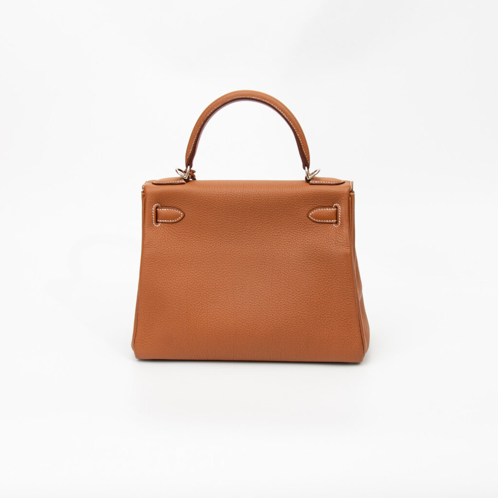 Hermès Kelly 28 Retourné Togo Leder Gold mit Palladium Hardware 2025