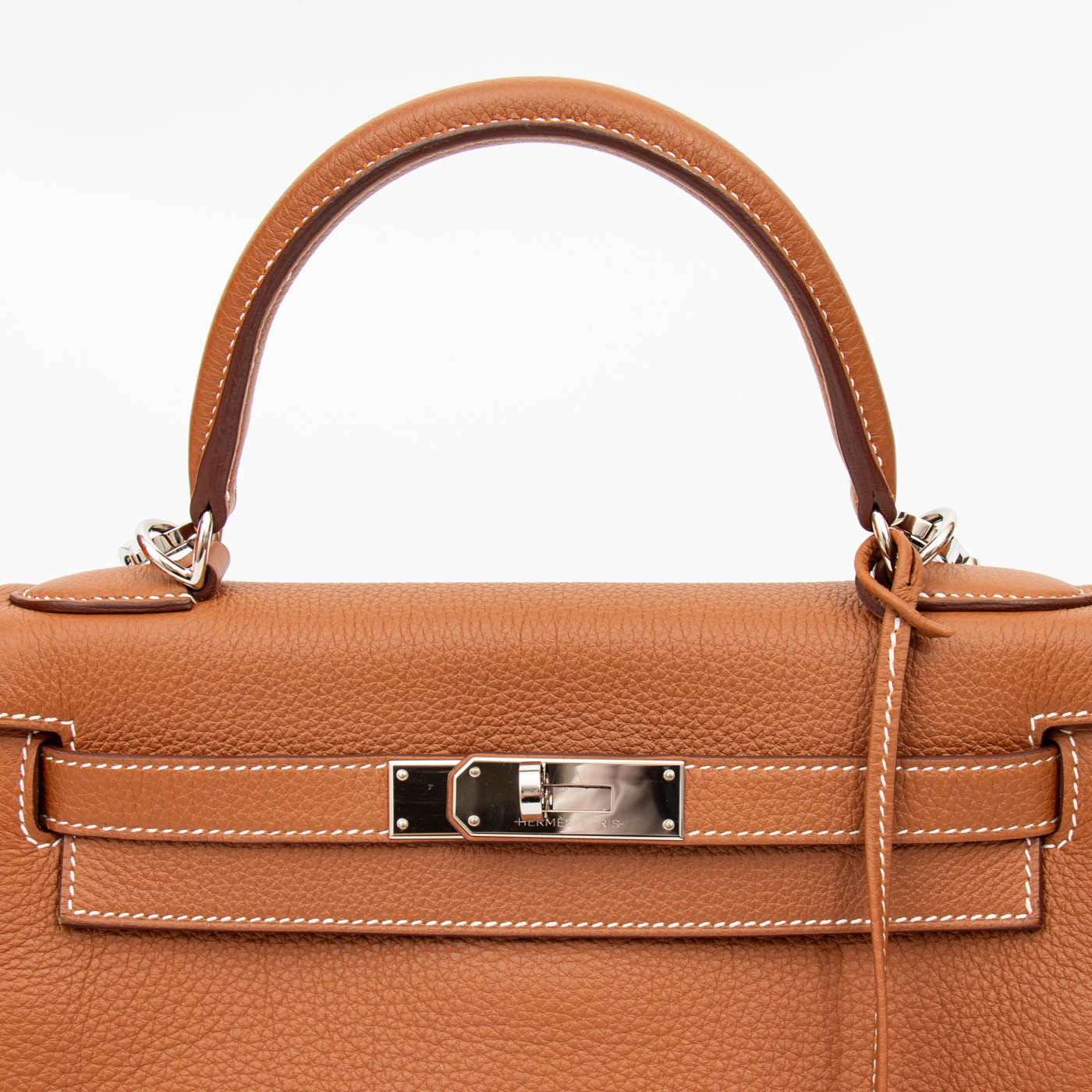 Hermès Kelly 28 Retourné Togo Leder Gold mit Palladium Hardware 2025 – Bild 7