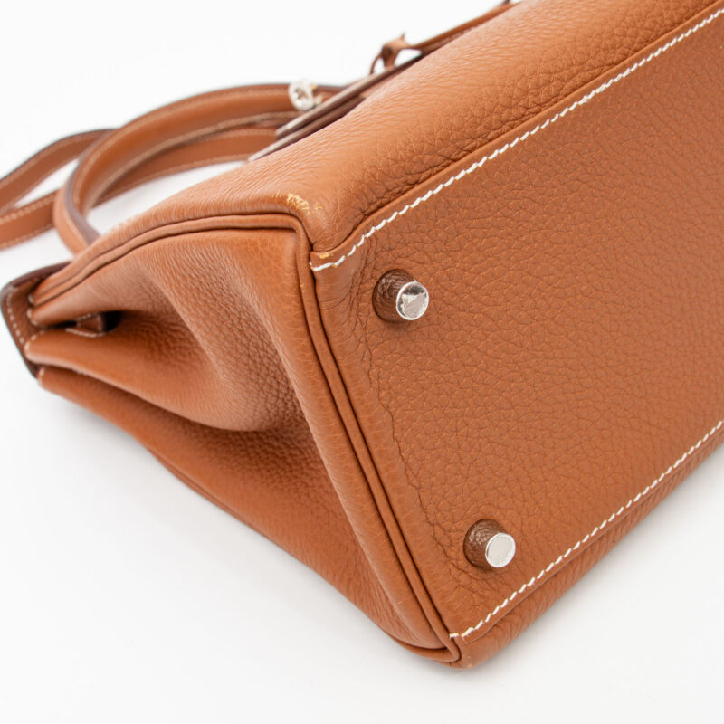 Hermès Kelly 28 Retourné Togo Leder Gold mit Palladium Hardware 2025 – Bild 8