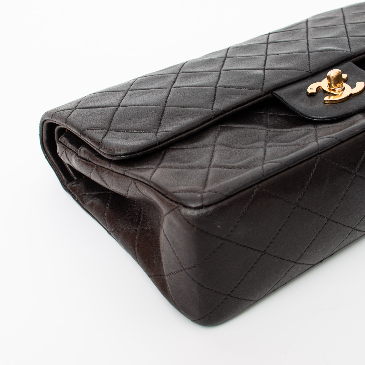 Sac Chanel Timeless moyen en agneau noir vintage 2531465 – Image 11