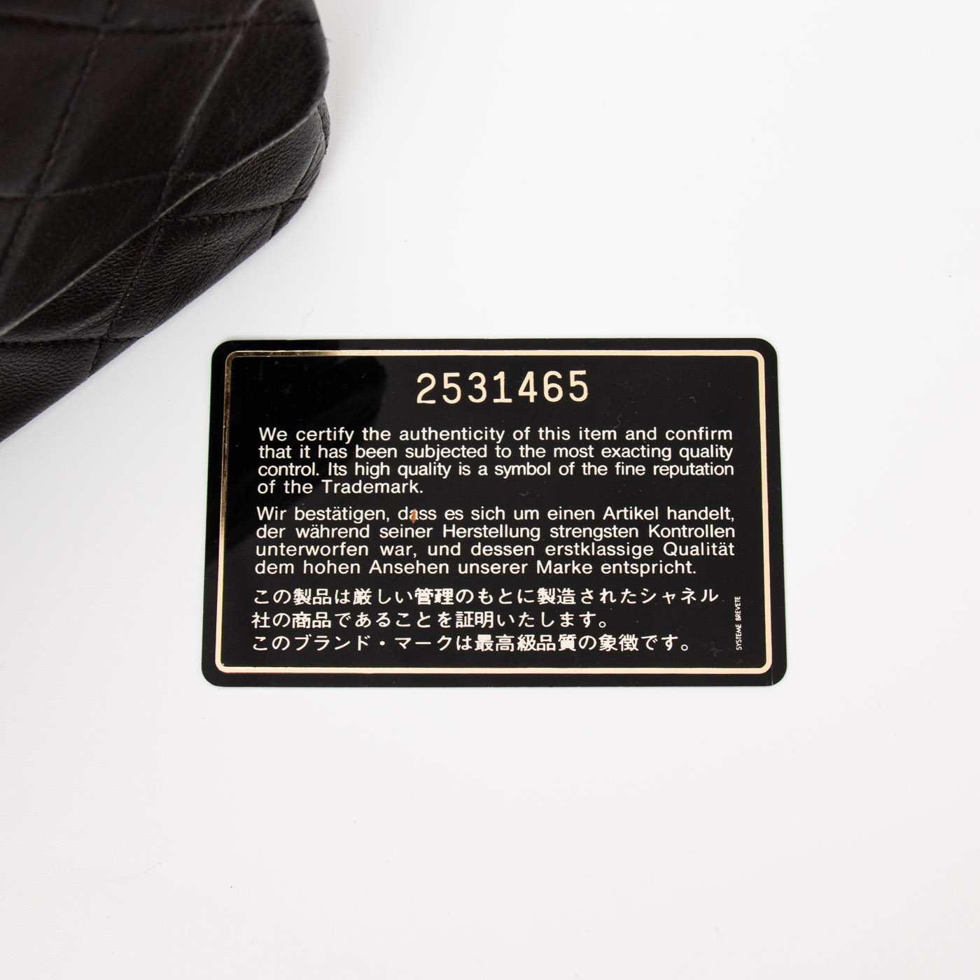 Sac Chanel Timeless moyen en agneau noir vintage 2531465 – Image 12