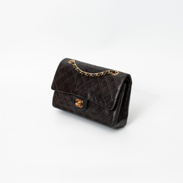 Sac Chanel Timeless moyen en agneau noir vintage 2531465