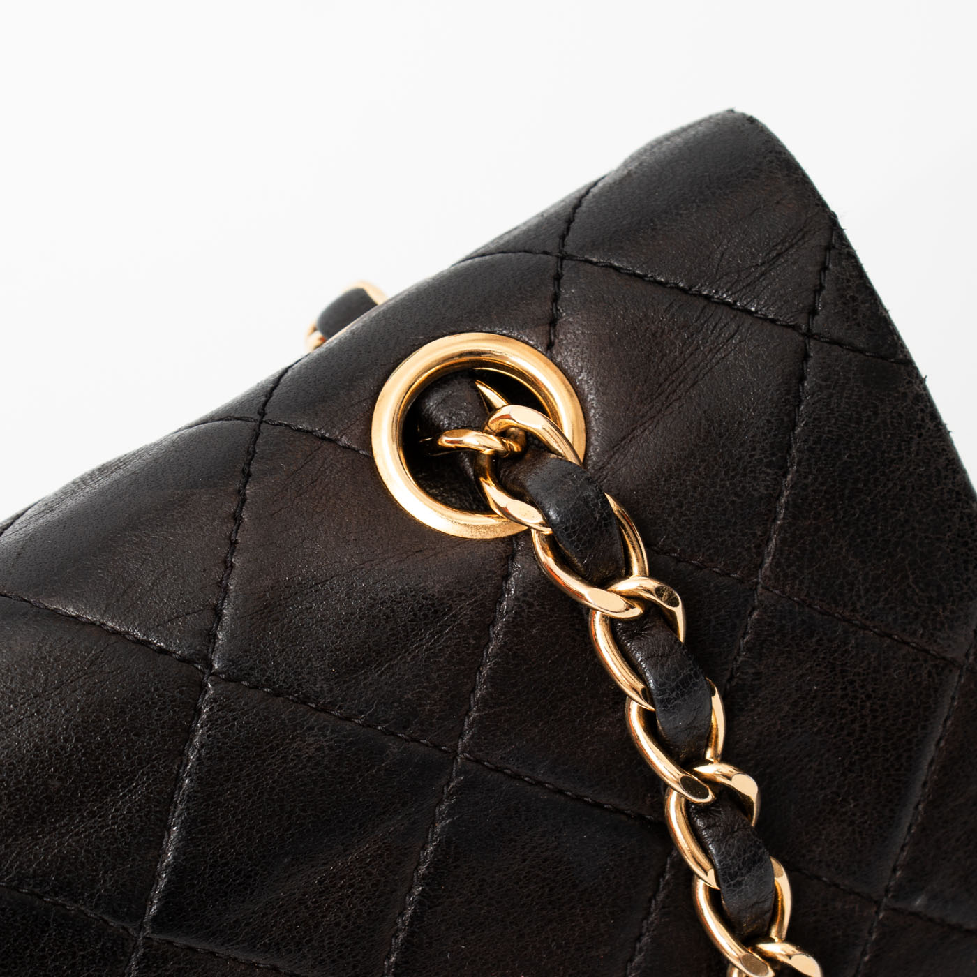 Sac Chanel Timeless moyen en agneau noir vintage 2531465 – Image 8