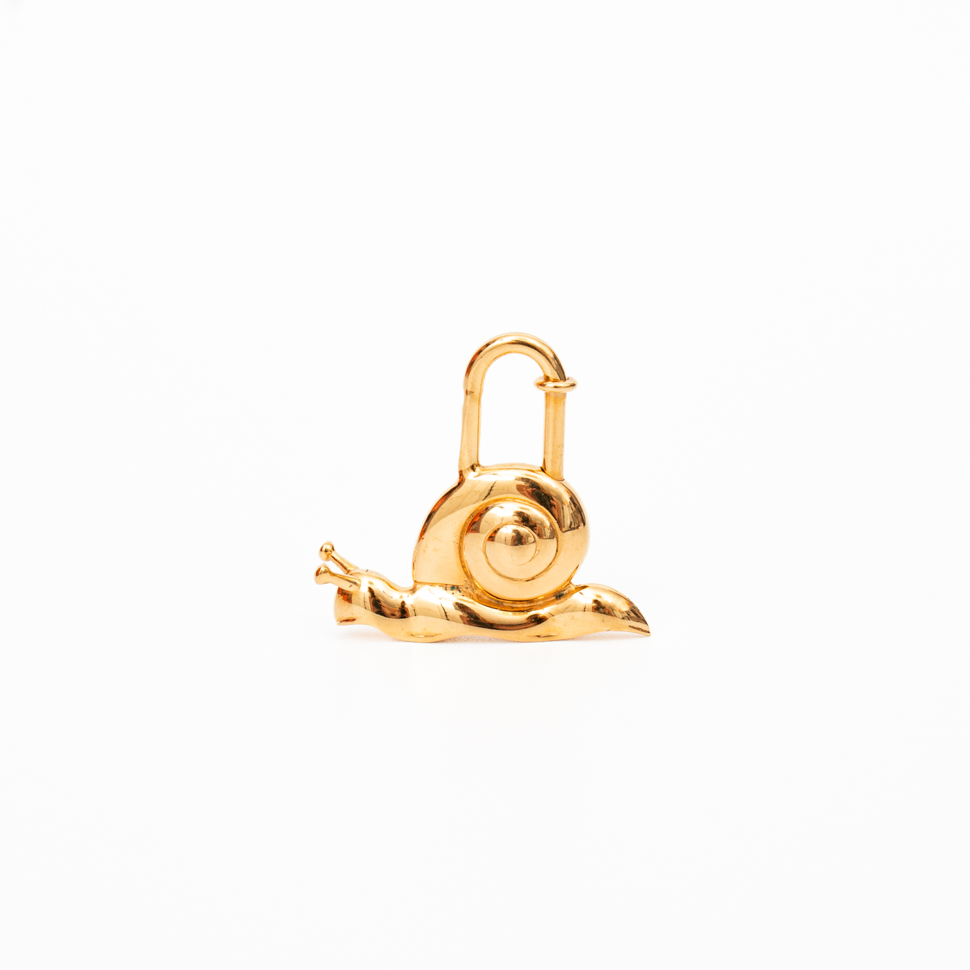 Breloque Hermès Cadena Lock Escargots en métal doré – Image 2
