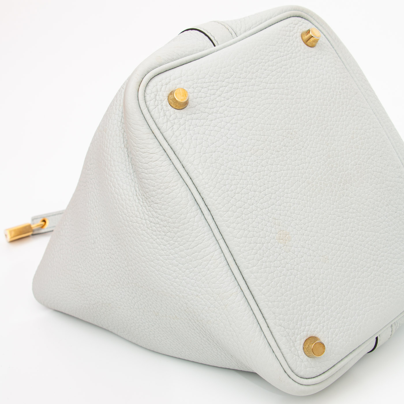 Hermès Tasche Picotin 18 Pm Taurillon Clemence Bleu Pale Mit Goldener Hardware 2021 – Bild 7