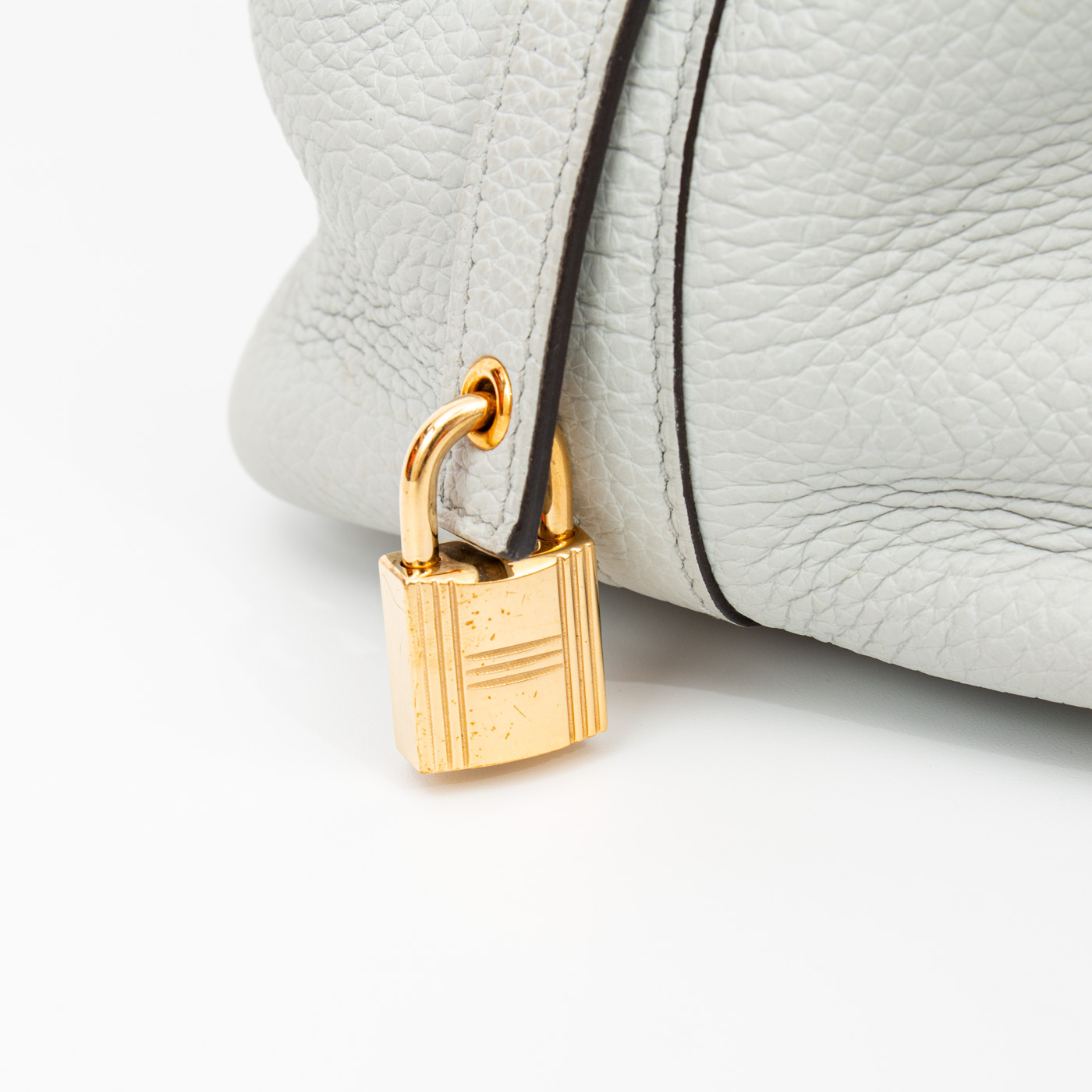 Hermès Tasche Picotin 18 Pm Taurillon Clemence Bleu Pale Mit Goldener Hardware 2021 – Bild 8