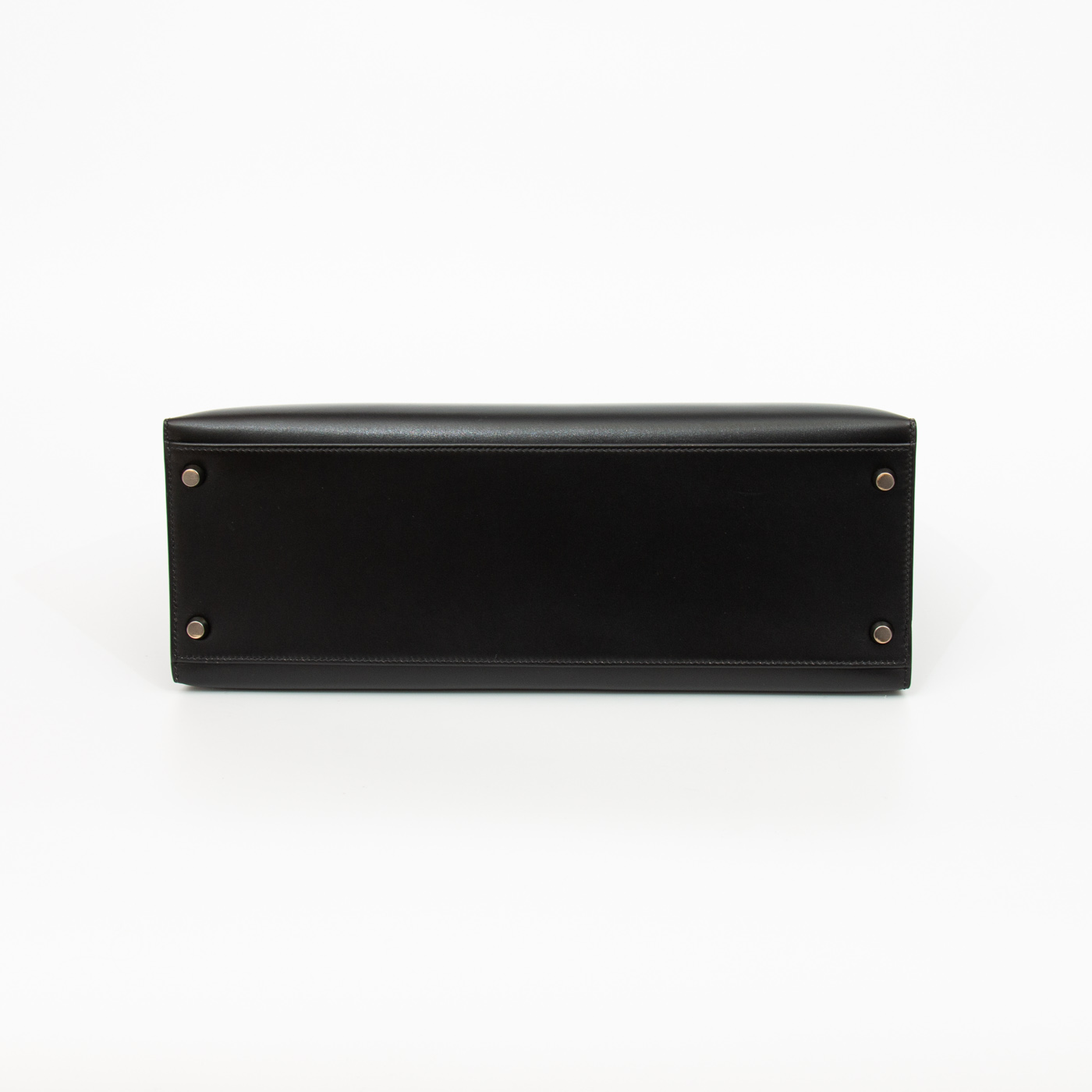 Bolso Hermès Kelly 35 Sellier de piel Boxcalf negra con herrajes de rutenio, 2003 – Imagen 5