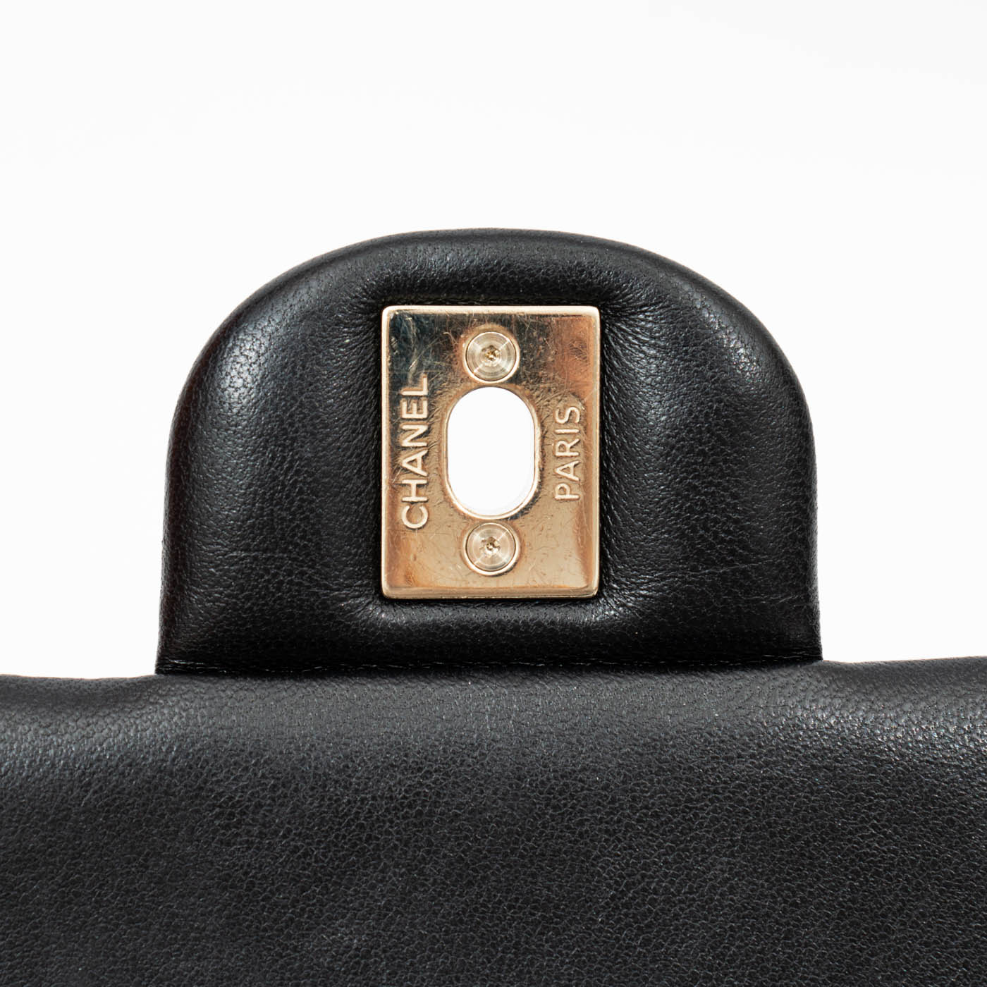 Chanel Mini Flap Rectangular Lambskin Schwarz Champagner Hardware – Bild 9
