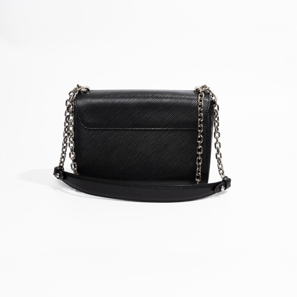 Louis Vuitton Twist Epi Leather Handbag Black with Silver Hardware