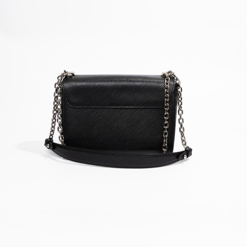 Louis Vuitton Twist Epi Leather Handbag Black with Silver Hardware – Image 4