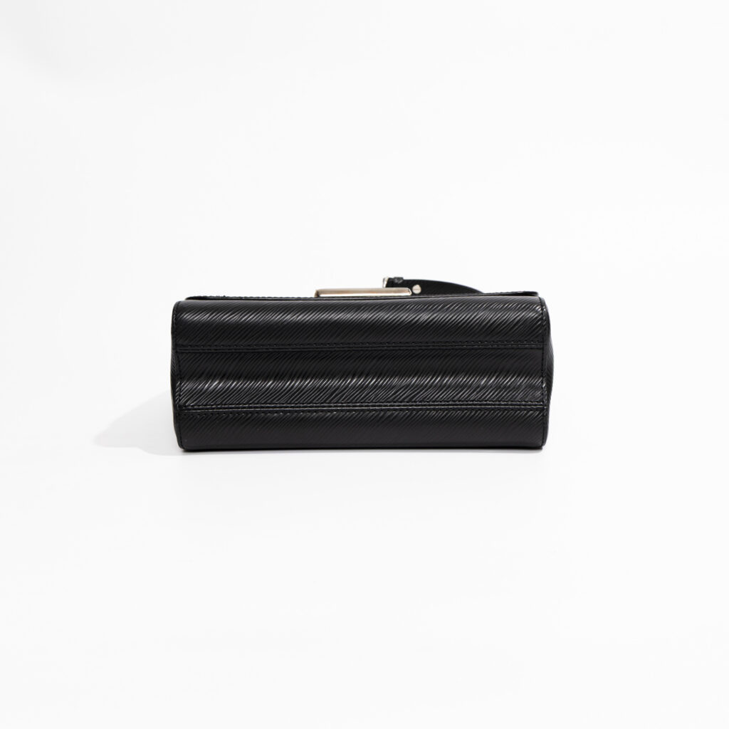 Louis Vuitton Twist Epi Leather Handbag Black with Silver Hardware
