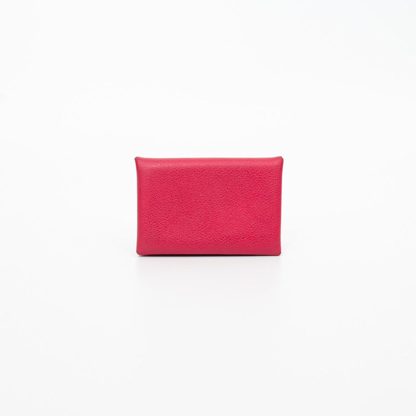 Tarjetero Hermès Calvi de piel rosa – Imagen 2