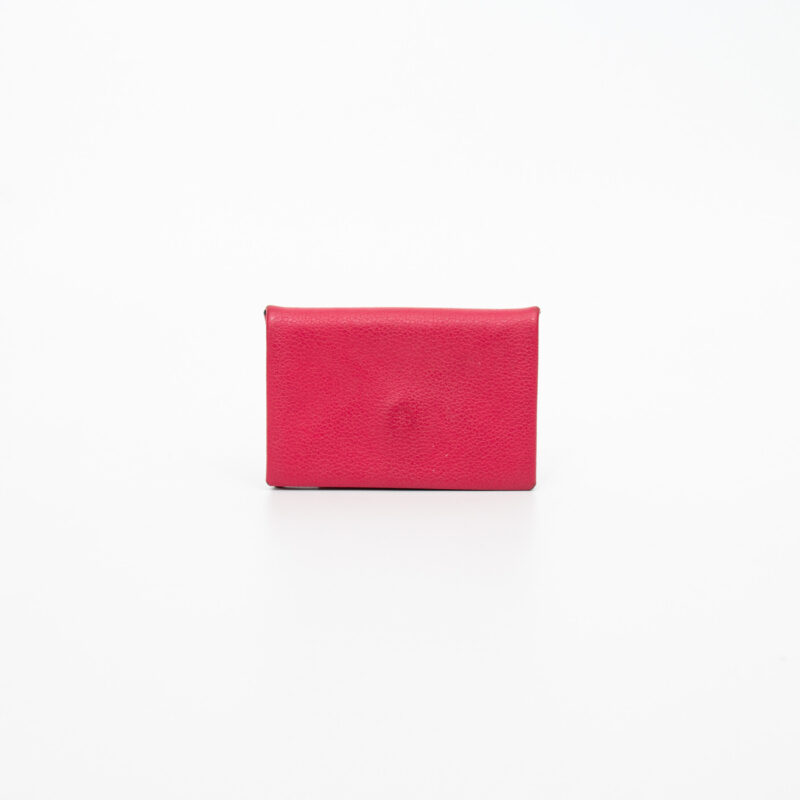 Tarjetero Hermès Calvi de piel rosa – Imagen 3