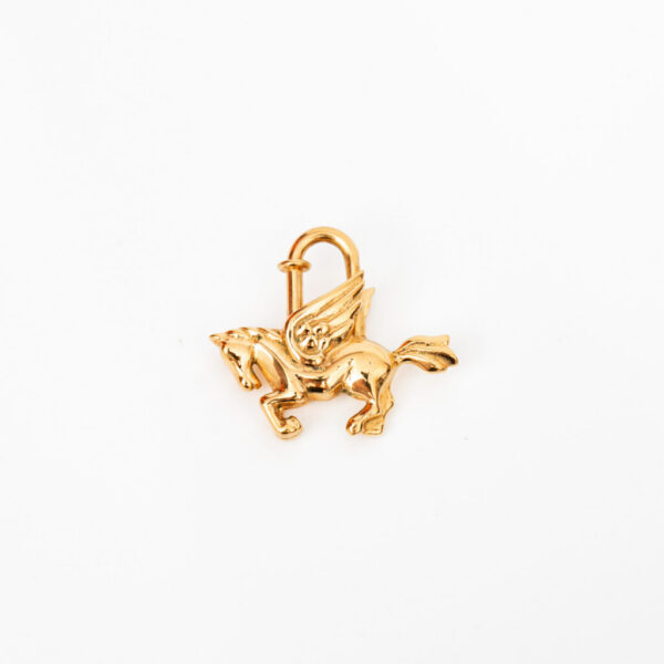Fermoir Hermès Charm Cadena Lock Pégase en métal doré
