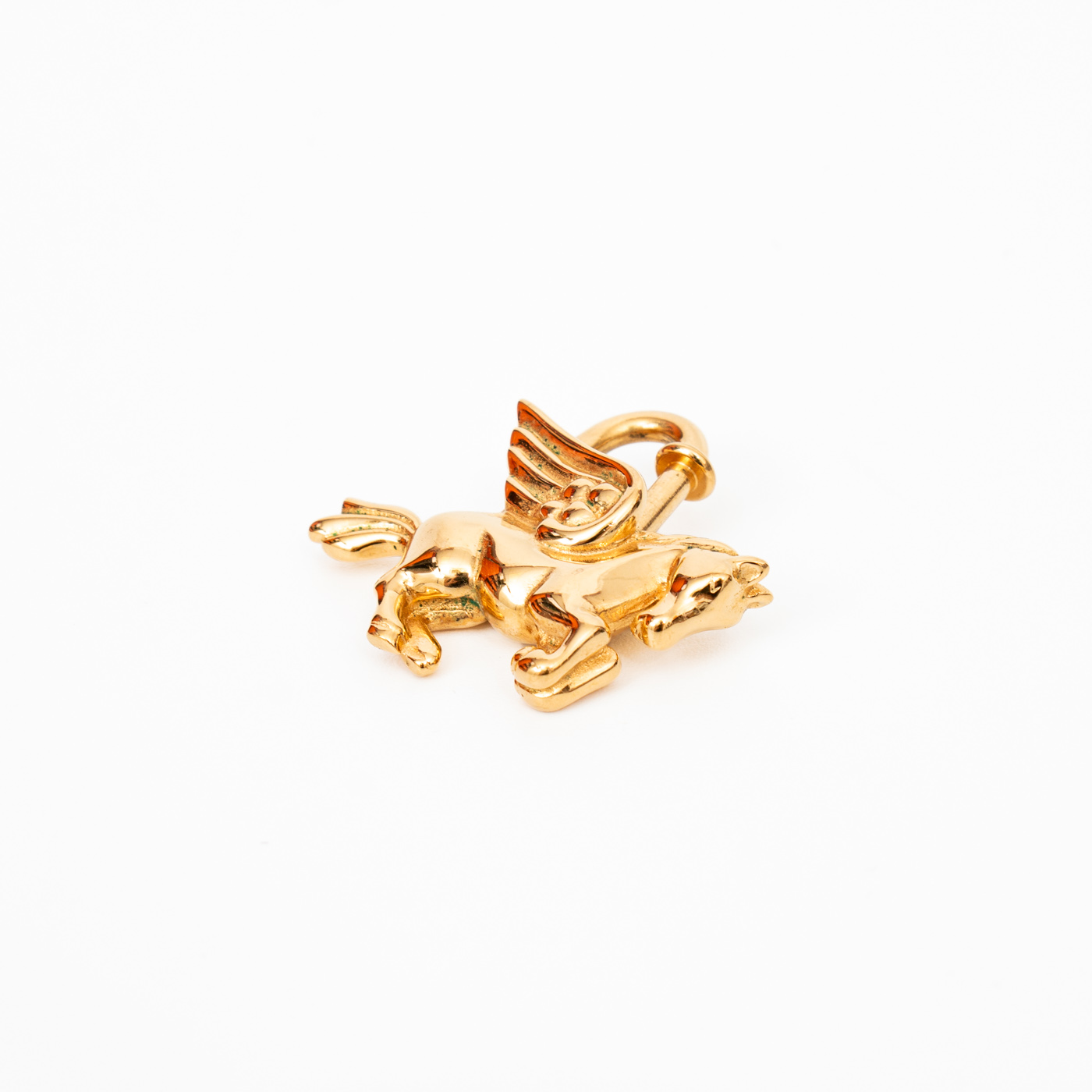 Breloque Hermès Cadena Lock Pégase en métal doré – Image 3